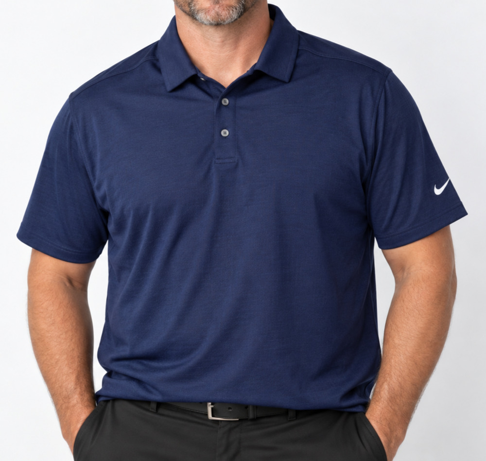 Nike Golf Polo Shirt Mens 2XL Navy Blue Short Sleeve Athletic NEW